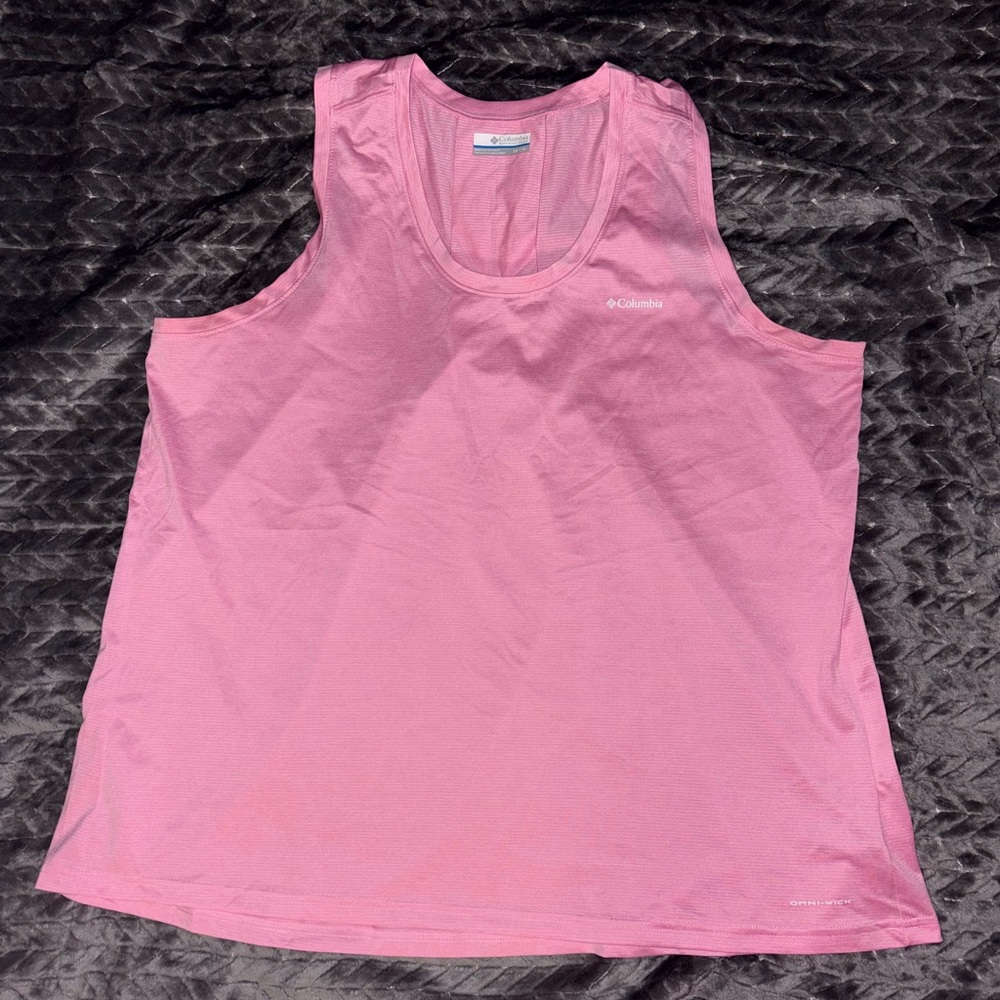Columbia Omni-Wick Women's Workout Pink Tank Top Size 1X